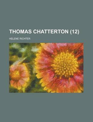 Book cover for Thomas Chatterton (12)