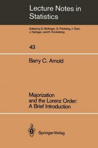 Cover of Majorization and the Lorenz Order