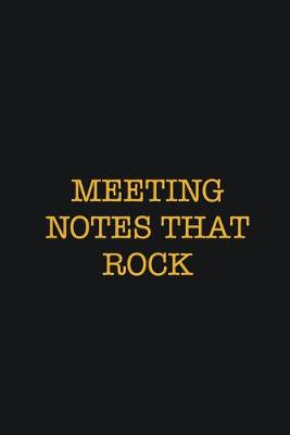 Book cover for Meeting Notes That Rock