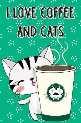 Book cover for Bullet Journal Notebook Cat with Cup of Coffee - Green