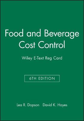 Book cover for Food and Beverage Cost Control, 6e E-Text Reg Card