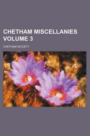 Cover of Chetham Miscellanies Volume 3