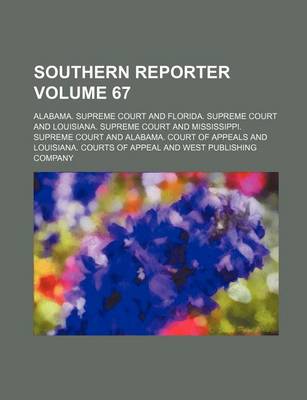 Book cover for Southern Reporter Volume 67