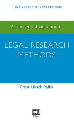 Cover of Advanced Introduction to Legal Research Methods