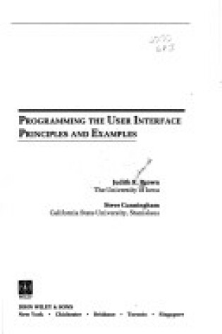 Cover of Programming the User Interface