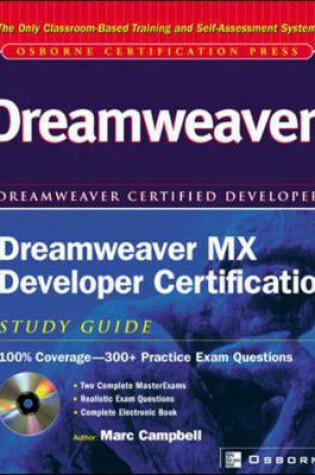 Cover of Dreamweaver MX Developer Certification