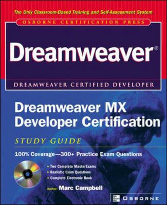 Book cover for Dreamweaver MX Developer Certification