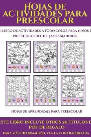 Cover of Hojas de aprendizaje para preescolar (Hojas de actividades para preescolar)