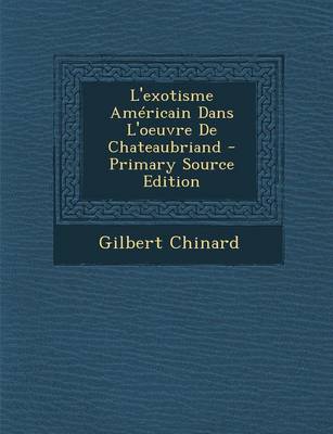 Book cover for L'Exotisme Americain Dans L'Oeuvre de Chateaubriand