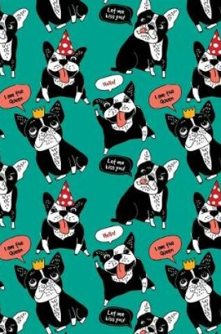 Cover of My Big Fat Journal Notebook Funny French Bulldogs Pattern