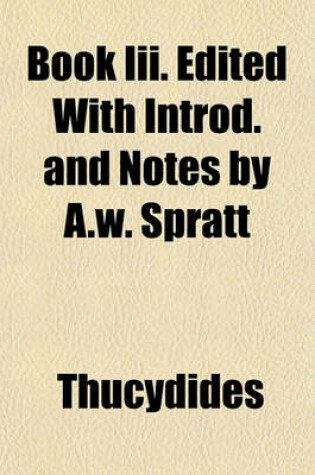 Cover of Book III. Edited with Introd. and Notes by A.W. Spratt