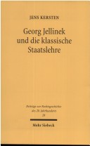 Book cover for Georg Jellinek Und Die Klassische Staatslehre