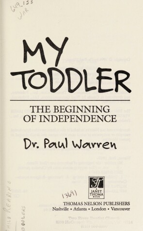 Cover of My Toddler