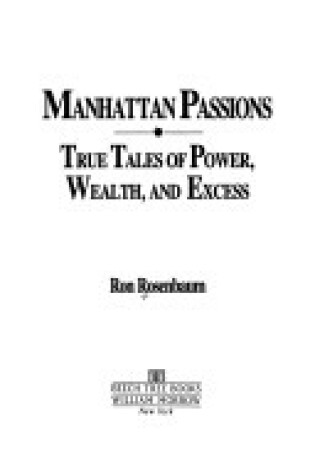 Cover of Manhattan Passions