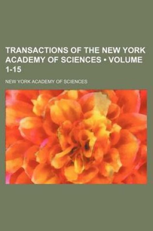 Cover of Transactions of the New York Academy of Sciences (Volume 1-15)