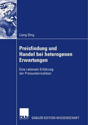 Book cover for Preisfindung und Handel bei heterogenen Erwartungen