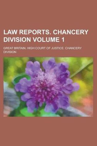 Cover of Law Reports. Chancery Division Volume 1