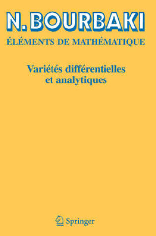 Cover of Varietes Differentielles ET Analytiques