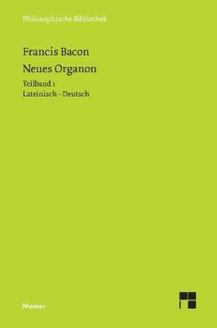 Cover of Neues Organon. Vorrede. Erstes Buch