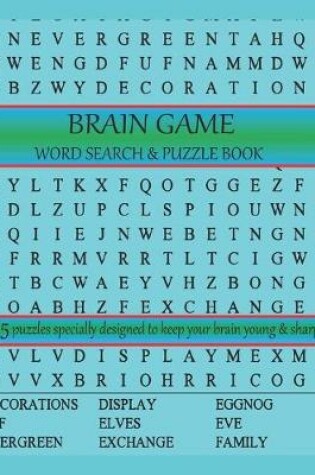 Cover of Brain game word search & puzzle book 35 puzzles specially designed to keep your brain young & sharp