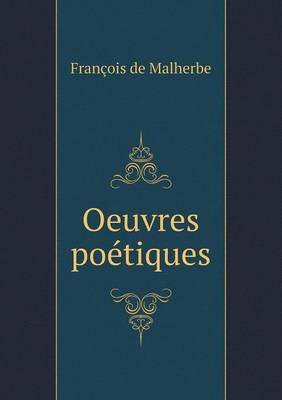 Book cover for Oeuvres poétiques