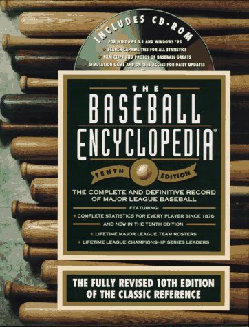Book cover for The Baseball Encyclopedia, Tenth Edition, with CD- Rom