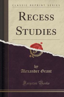 Book cover for Recess Studies (Classic Reprint)