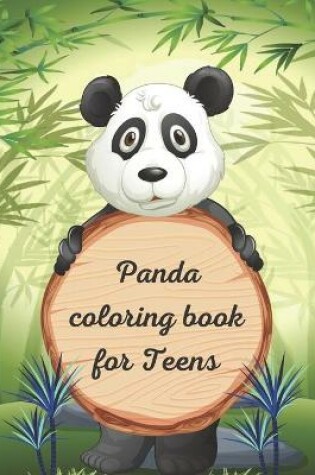 Cover of panda coloring book for teens