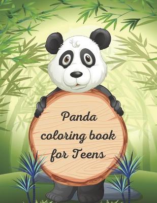 Cover of panda coloring book for teens