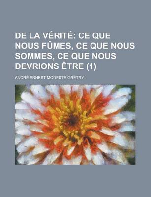 Book cover for de La Verite (1)