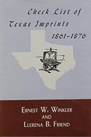 Cover of Cklist Tx Imprint:1861-76