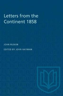 Book cover for Letters from the Continent 1858