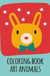 Book cover for coloring book art animals