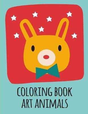 Book cover for coloring book art animals
