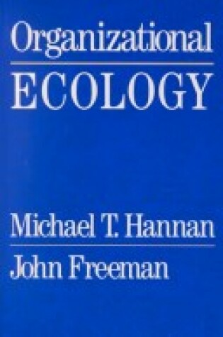 Cover of Organizational Ecology