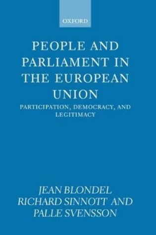 Cover of People and Parliament in the European Union