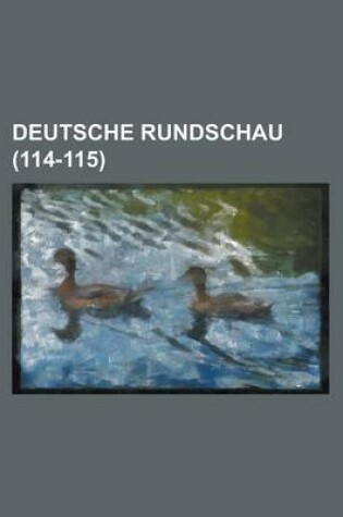 Cover of Deutsche Rundschau (114-115)