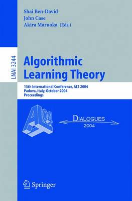 Cover of Algorithmic Learning Theory