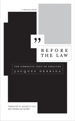 Book cover for Before the Law