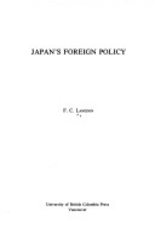 Cover of Japan's Foreign Policy