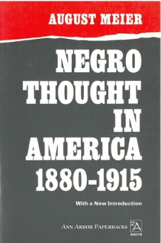 Cover of Negro Thought in America, 1880-1915