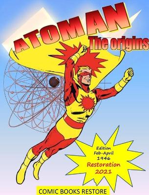 Book cover for Atoman superhero, the comic book