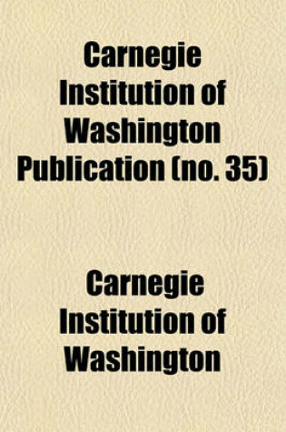 Cover of Carnegie Institution of Washington Publication Volume 54, PT. 3