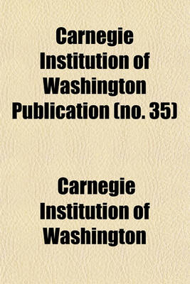 Book cover for Carnegie Institution of Washington Publication Volume 54, PT. 3