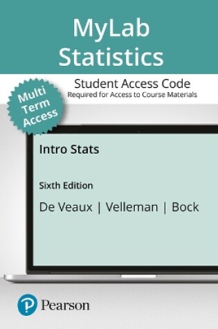 Cover of Mylab Statistics with Pearson Etext for Intro STATS -- 24 Month Access Card