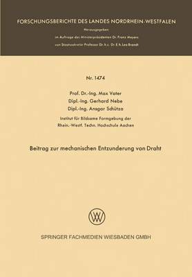 Book cover for Beitrag Zur Mechanischen Entzunderung Von Draht