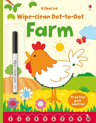 Book cover for Wipe-clean Dot-to-dot Farm