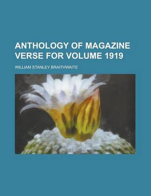 Book cover for Anthology of Magazine Verse for Volume 1919