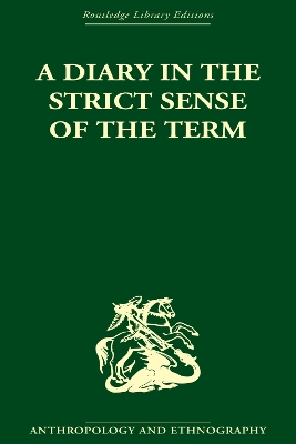 Book cover for A Diary in the Strictest Sense of the Term