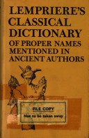 Book cover for Classical Dictionary of Proper Names in Ancient Authors